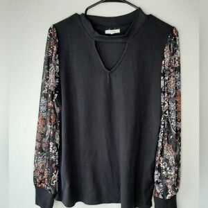 Maurices sheer long sleeve shirt size Large